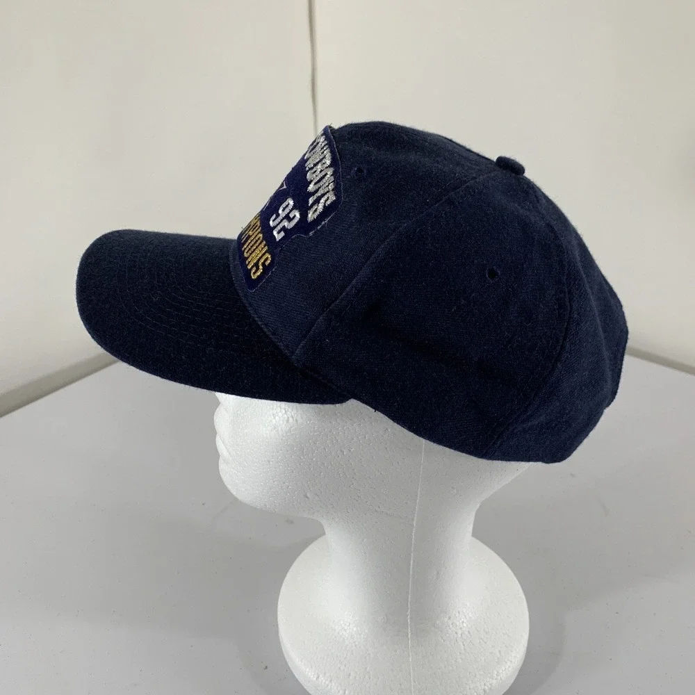 Vtg 1992 Dallas Cowboys NFL NFC Champions Snapback Hat Navy Embroidered Patch - Picture 4 of 11
